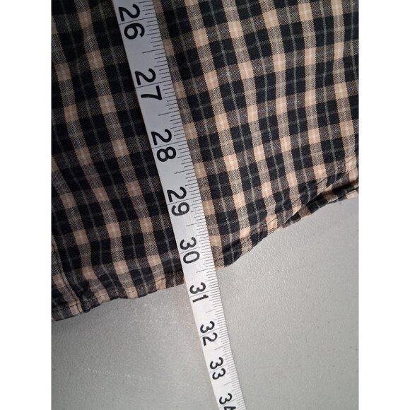 L.L. Bean Mens Plaid Button-Down Shirt Gingham Cotton Long Sleeve Size Large - Picture 5 of 6